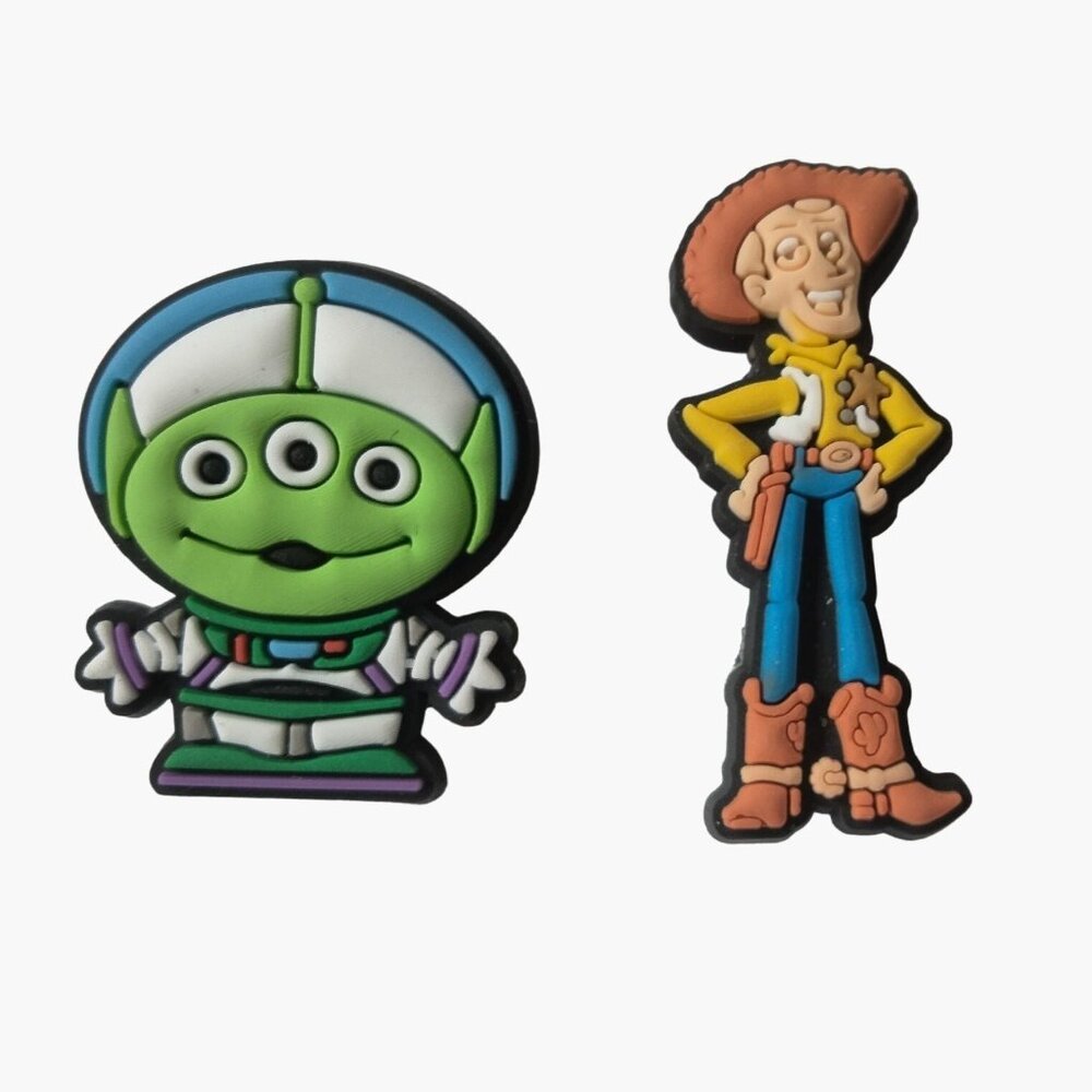 Toy Story Woody Alien Shoe Charms Little Green man lot 2